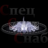 Светодинамический фонтан "Симфония Мод" с ограждениями Белый