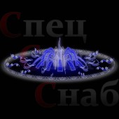 Светодинамический фонтан "Симфония Мод" с ограждениями Синий