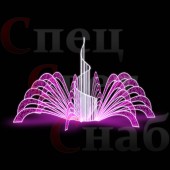 Уличный светодиодный фонтан "Симфония-2" белый розовый большой