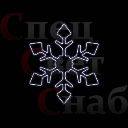 Светодиодная снежинка "Свежая" 60см х 70см