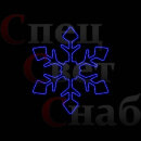 Светодиодная снежинка "Свежая" 60см х 70см Cиняя